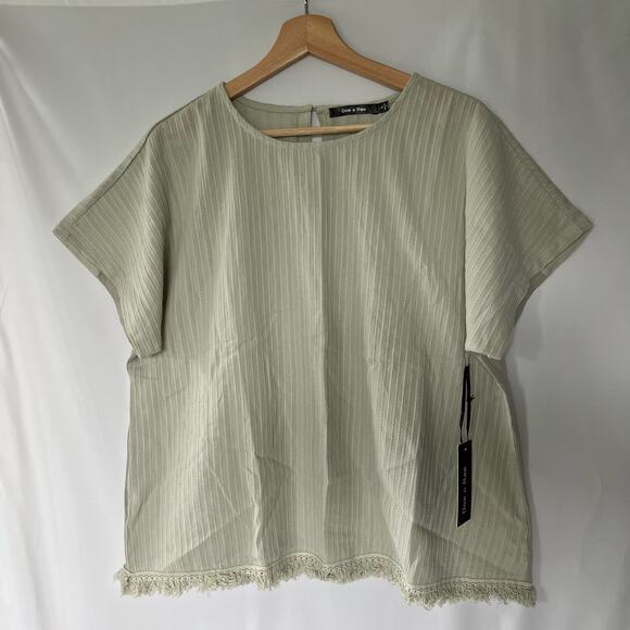Anthropologie Doe & Rae Shirt- NWT Women's Size L - Sage Green - Picture 1 of 4